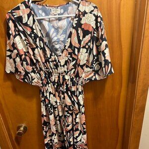 Navy Floral Maxi Dress